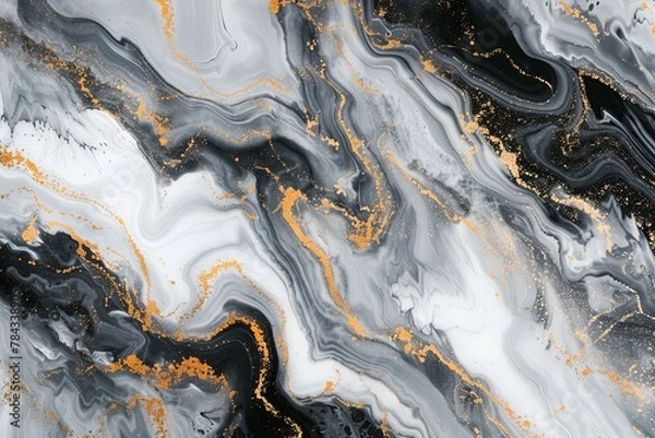 Fototapeta Modern Abstract blue marble texture with color splashes luxury background