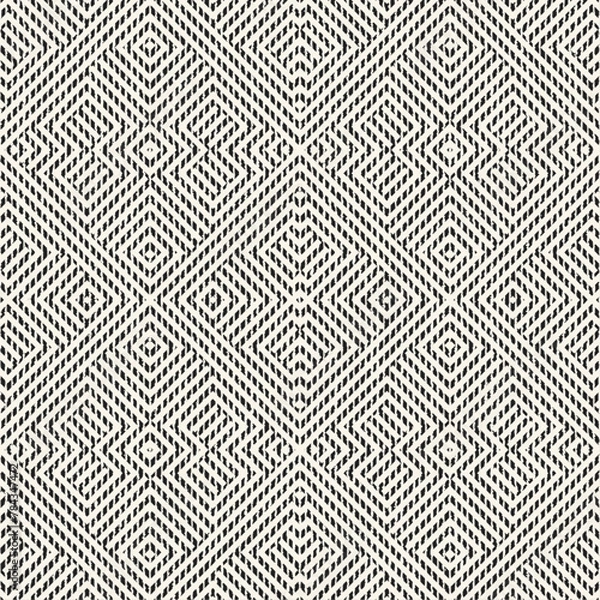 Fototapeta Monochrome Grain Textured Kaleidoscope Pattern