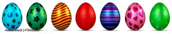 Obraz Shiny painted Easter eggs