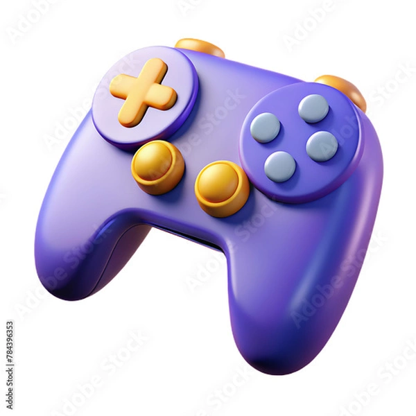 Obraz gamepad game controller icon isolated 3d render illustration