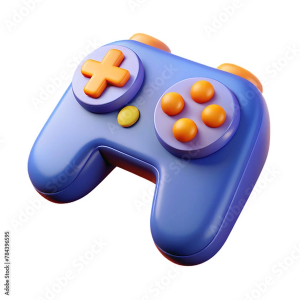 Obraz gamepad game controller icon isolated 3d render illustration