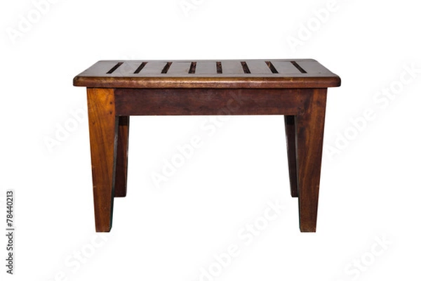 Obraz Square wood table isolated on white