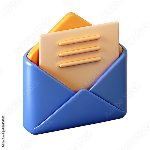 Obraz email icon 3d background illustration