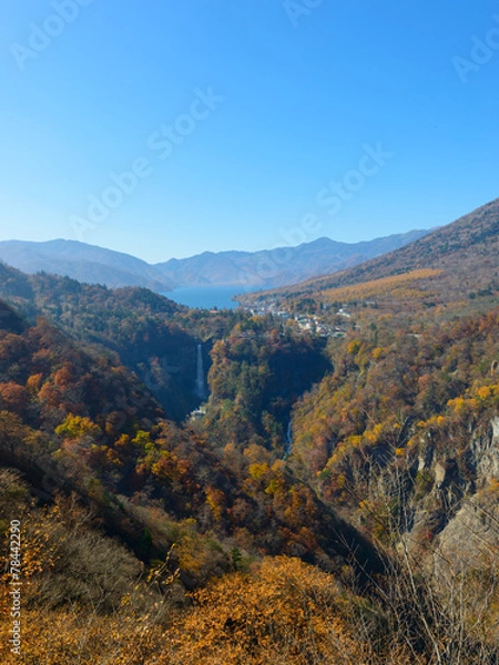 Obraz Kegon Waterfall in Autumn, in Oku-nikko, Tochigi, Japan