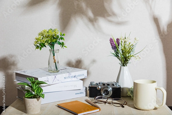 Fototapeta 観葉植物を中心としたインテリア小物