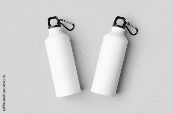 Fototapeta White reusable water bottle mockup.