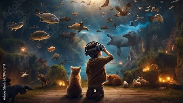 Fototapeta Virtual Reality , Vr headset high Quality image