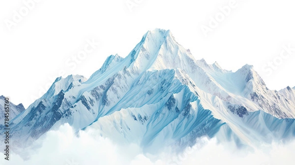 Obraz Mount everest on white background