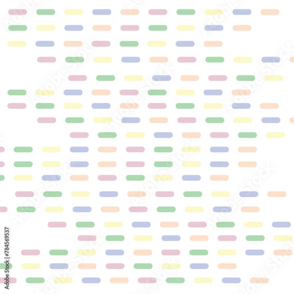 Fototapeta Colourful dots on white background in pastel pink, mint green colors