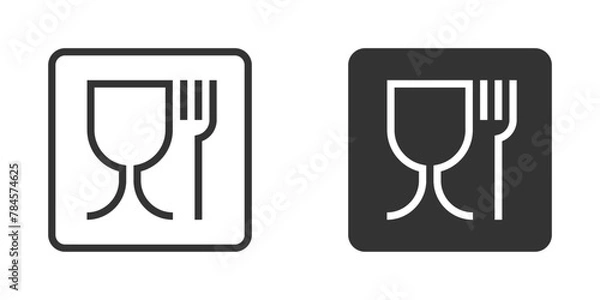 Obraz Food safe mark icon. Vector illustration.