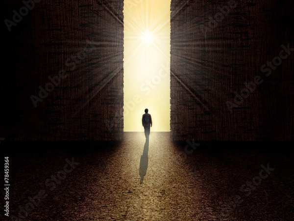 Obraz Man standing in front of the light