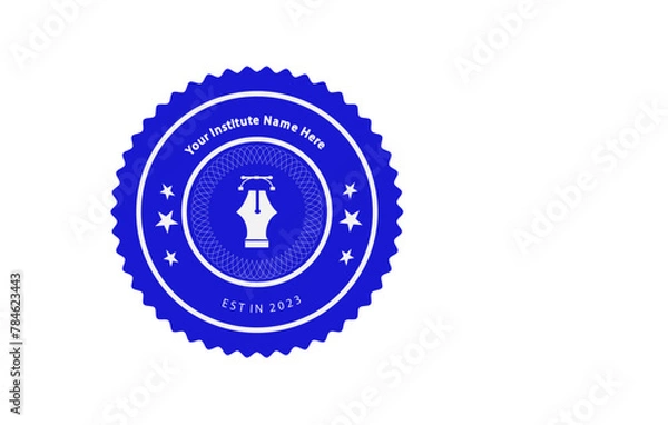 Obraz Blue seal vector art icon