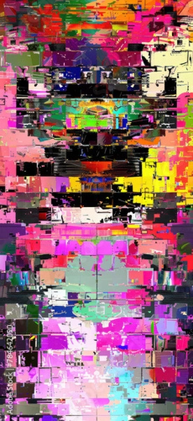Fototapeta Cybergrid Glitched Background Creation, Amazing and simple wallpaper, for mobile
