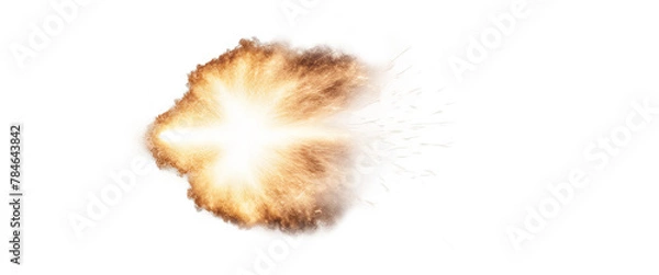 Fototapeta Muzzle flash effect on isolated with transparent concept