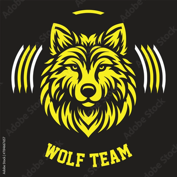 Obraz Wolf Theme Logo Design