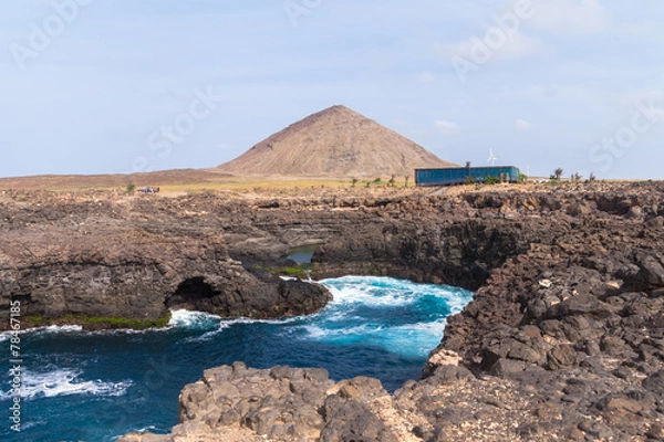 Fototapeta Waves crashing on the rocks of Sal island, Buracona - Cape Verde