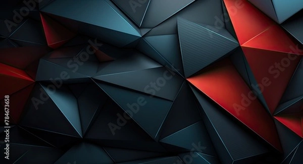 Fototapeta 3d Triangles, abstract background. Design wallpaper. Futuristic polygonal banner