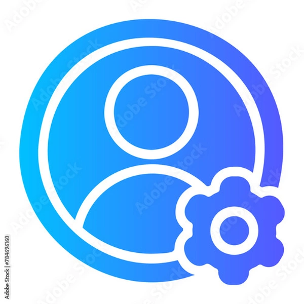 Fototapeta project manager gradient icon