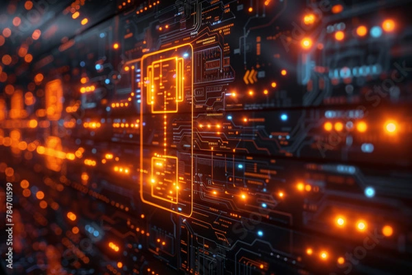 Fototapeta Robust Data Protection: Encryption and Firewall Integration