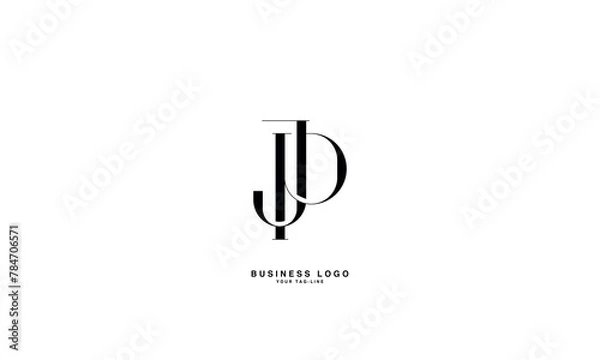 Fototapeta JP, PJ, J, P, Abstract Letters Logo Monogram