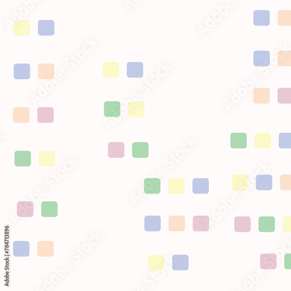 Obraz Multi-colored soft squares on a white background. Texture. Vector