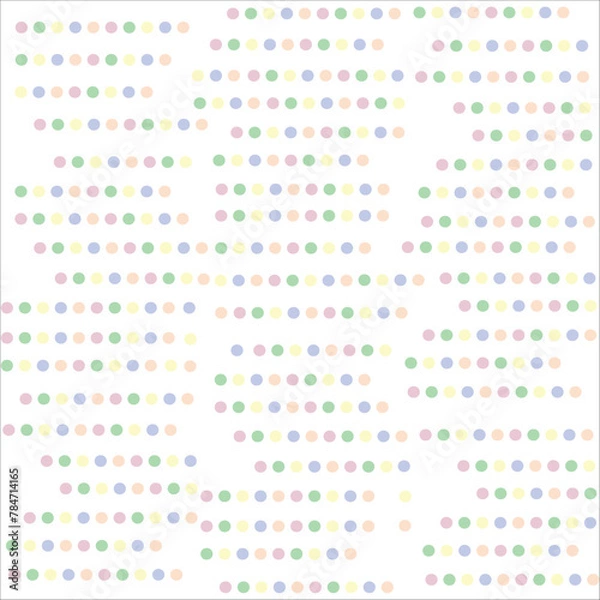 Obraz Multi-colored circles on a white background. Texture. Vector