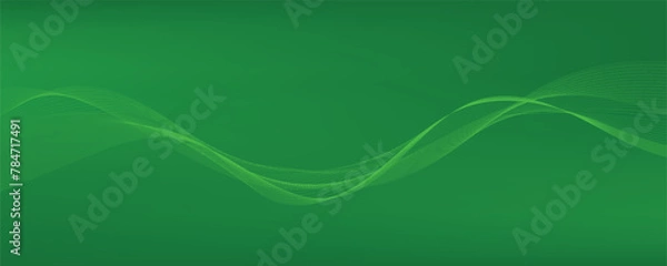 Fototapeta abstract green background with waves
