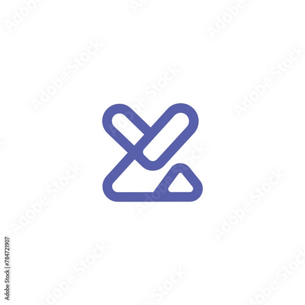 Fototapeta Abstract minimal vector logo design