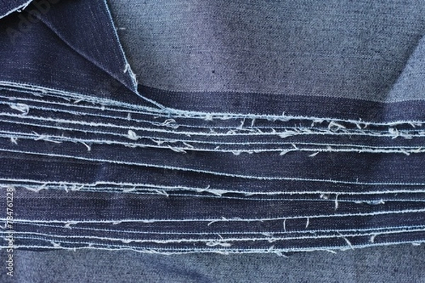 Obraz A roll of blue denim