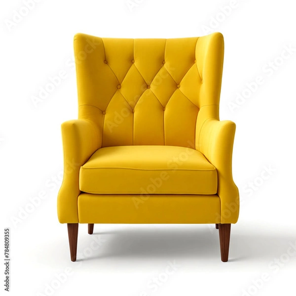 Fototapeta Modern Cushion and Armchair isolated on transparent background PNG Image. Generative AI.
