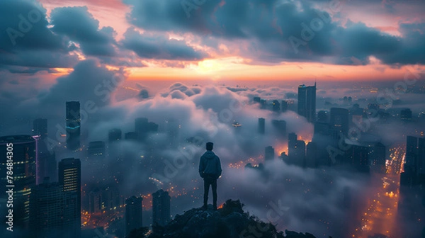 Fototapeta The sky is filled with clouds, creating a moody atmosphere