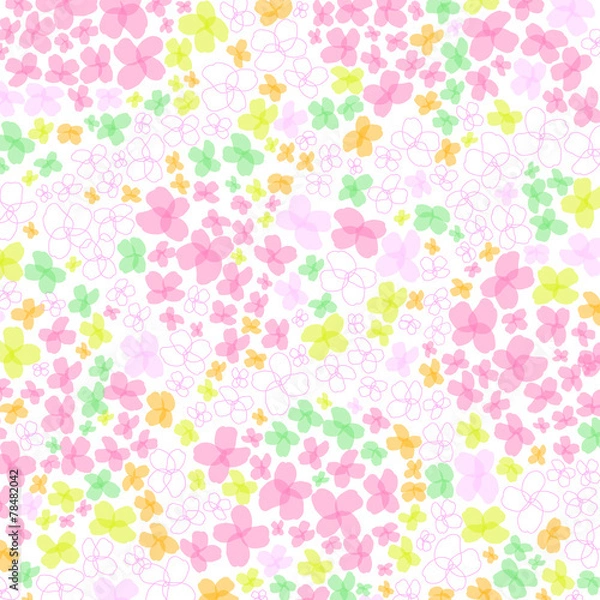 Fototapeta 可愛い小花のパターン