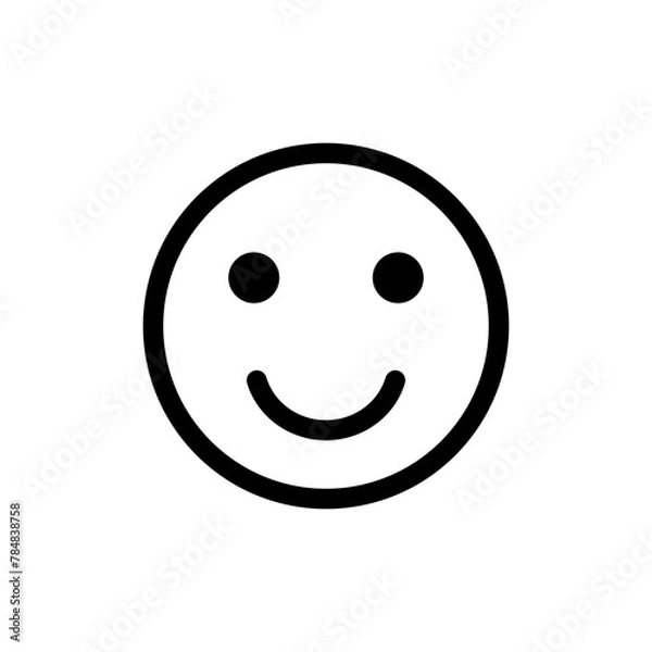 Obraz Smile icon vector isolated on white background. Smile vector icon. Emoticon Icon vector. Emoji