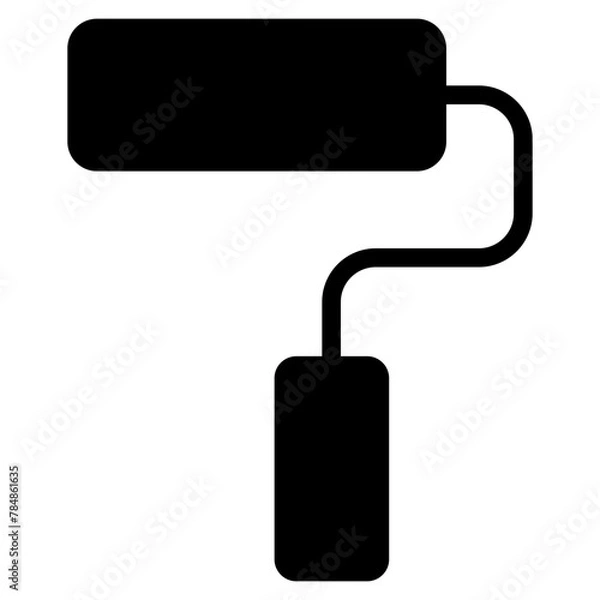 Fototapeta roller paint icon