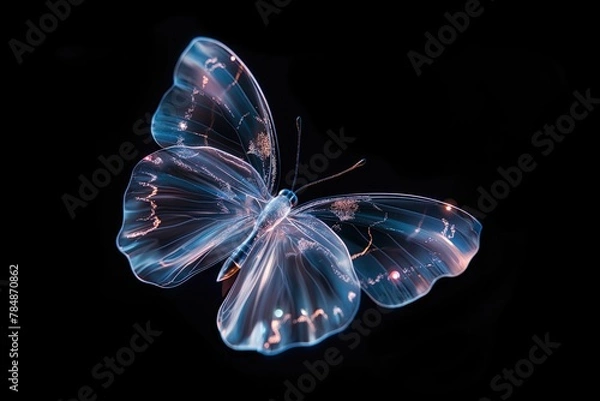 Obraz butterfly on black background