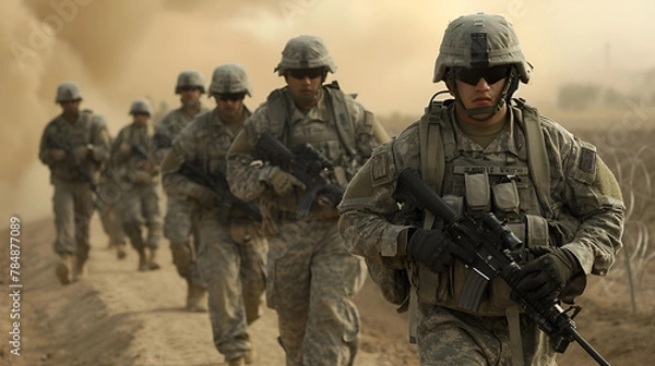 Obraz USA Army in Iraq Raw Style
