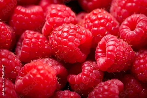 Fototapeta Fresh ripe Raspberrys as background