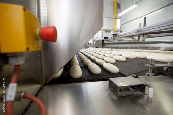 Fototapeta Baked Breads on the production