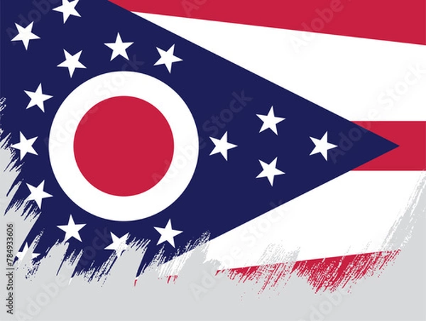 Fototapeta Flag of the state of Ohio. The United States of America