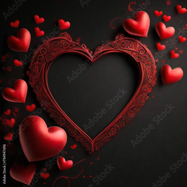 Obraz valentine background with hearts