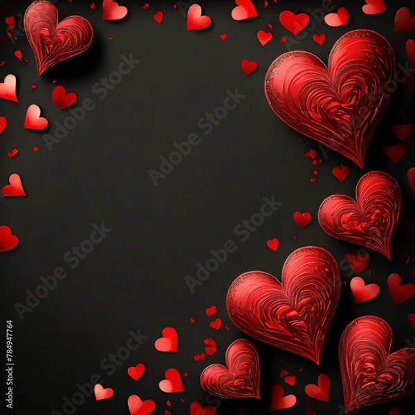 Obraz valentine background with hearts