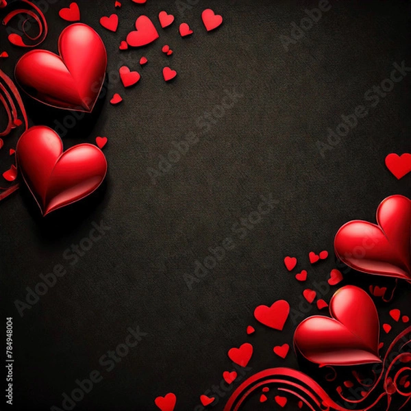 Obraz valentine background with hearts