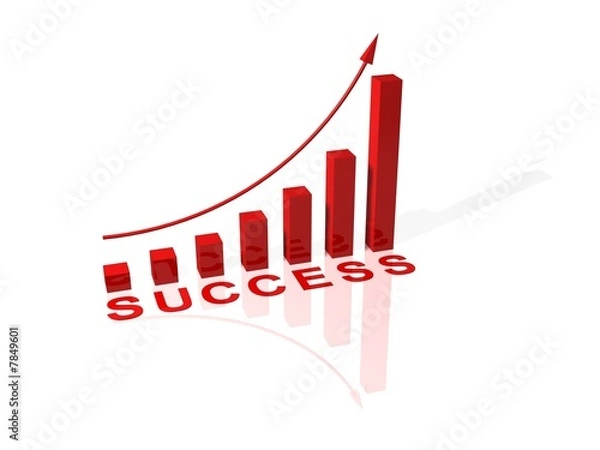 Obraz Red Success Illustation