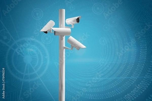 Obraz Composite image of cctv camera