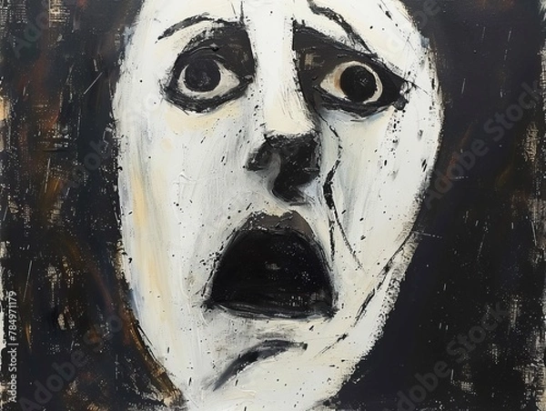 Fototapeta Expression of Shock and Fear