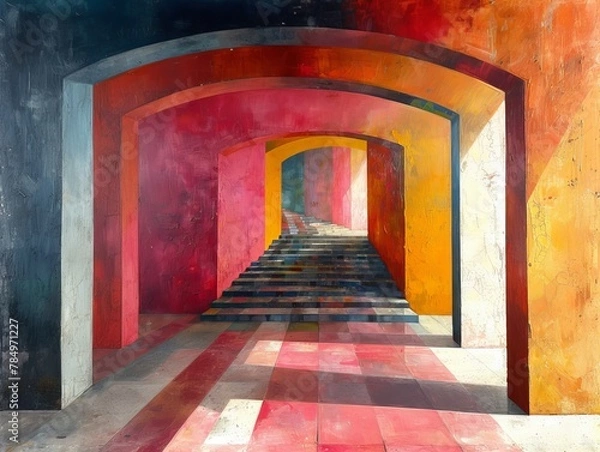 Fototapeta Infinite Spectrum Corridor