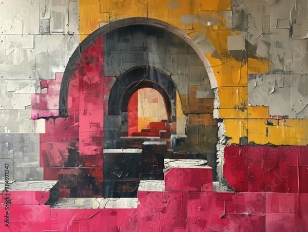 Fototapeta Pathway Through Chromatic Arches