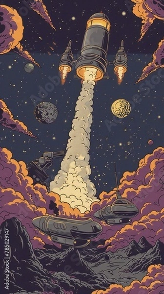 Obraz rocket in space