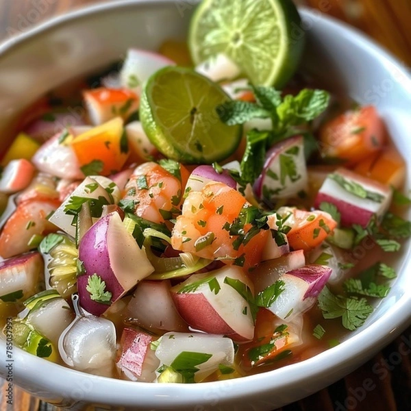 Obraz salad with cheese and tomatoes