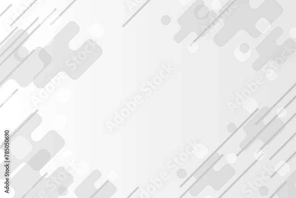 Obraz White and grey bacground with line.  A white background with a grey line that is slanted.